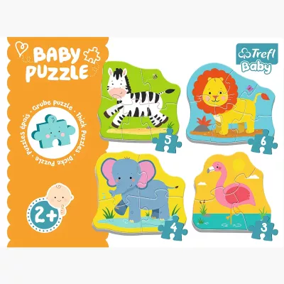 Puzzle Baby Classic Zwierzątka na safari TREFL 36073