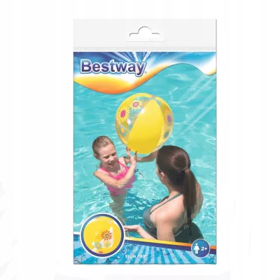 Piłka plażowa dmuchana żółty kwiaty Bestway 31036Ż