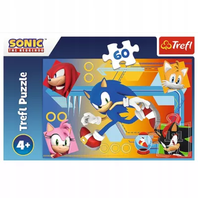 Puzzle Sonic szybki jak błyskawica 60 el. Sonic w akcji Trefl 17387