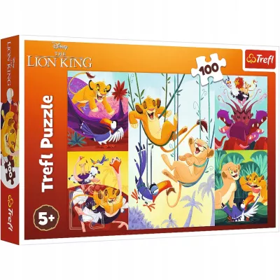 Puzzle Disney Król Lew 100 elementów Dzielny Król Lew Trefl 16478