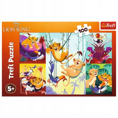 Puzzle Disney Król Lew 100 elementów Dzielny Król Lew Trefl 16478