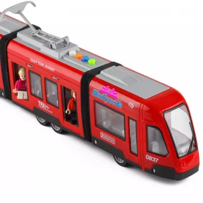 Duży tramwaj dźwięk światła baterie czerwony 930A Duży tramwaj dźwięk światła baterie czerwony 930A