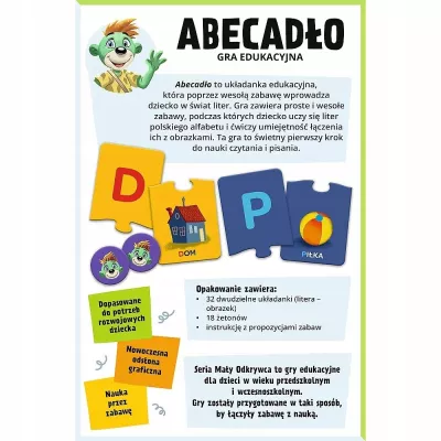 Gra dla dzieci edukacyjna mały odkrywca Abecadło 4+Trefl 02811 Gra dla dzieci edukacyjna mały odkrywca Abecadło 4+Trefl 02811