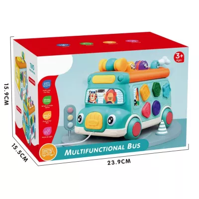 Wielofunkcyjny autobus edukacyjny dla dzieci dźwięki światła LM705 Wielofunkcyjny autobus edukacyjny dla dzieci dźwięki światła LM705