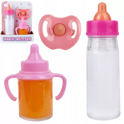 Zestaw magiczne butelki mleko i sok + smoczek do karmienia lalki HX853-1 Zestaw magiczne butelki mleko i sok + smoczek do karmienia lalki HX853-1