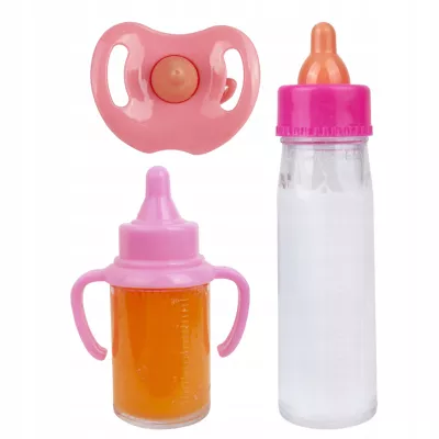 Zestaw magiczne butelki mleko i sok + smoczek do karmienia lalki HX853-1 Zestaw magiczne butelki mleko i sok + smoczek do karmienia lalki HX853-1
