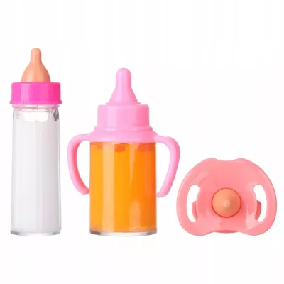 Zestaw magiczne butelki mleko i sok + smoczek do karmienia lalki HX853-1 Zestaw magiczne butelki mleko i sok + smoczek do karmienia lalki HX853-1