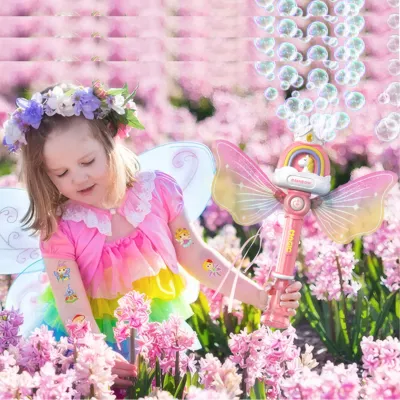 Różdżka motyl do baniek mydlanych bańki światło P148 Różdżka motyl do baniek mydlanych bańki światło P148
