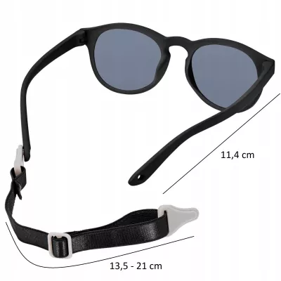 Dooky Hawaii BLACK Okulary przeciwsłoneczne dla dzieci elastyczne 6-36M