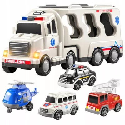 Zestaw laweta autka ambulans straż tir policja dźwięk światło SX600-21A Zestaw laweta autka ambulans straż tir policja dźwięk światło SX600-21A