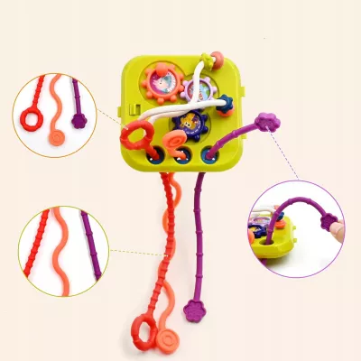 Edukacyjna kostka sensoryczna sorter kształtów klocki cymbałki 18m+ 688-62 Edukacyjna kostka sensoryczna sorter kształtów klocki cymbałki 18m+ 688-62