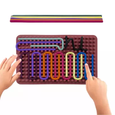 Sensoryczna tablica aktywności dwustronna silikonowa Montessori 1703C Sensoryczna tablica aktywności dwustronna silikonowa Montessori 1703C