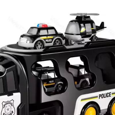 Zestaw laweta transportowa autka policyjne helikopter dźwięk SX600-23A Zestaw laweta transportowa autka policyjne helikopter dźwięk SX600-23A