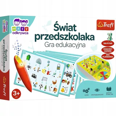 Gra planszowa edukacyjna Świat Przedszkolaka magiczny ołówek Trefl 02112 Gra planszowa edukacyjna Świat Przedszkolaka magiczny ołówek Trefl 02112