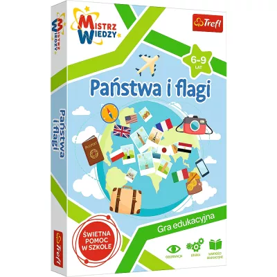 Gra planszowa Państwa i flagi Trefl 01953 Gra planszowa Państwa i flagi Trefl 01953