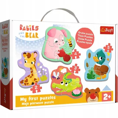 Puzzle Baby Classic Bobaski i Miś Bobaskowe zwierzątka 36135 Puzzle Baby Classic Bobaski i Miś Bobaskowe zwierzątka 36135
