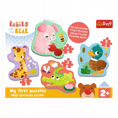 Puzzle Baby Classic Bobaski i Miś Bobaskowe zwierzątka 36135 Puzzle Baby Classic Bobaski i Miś Bobaskowe zwierzątka 36135
