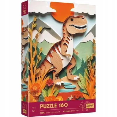 Puzzle z efektem 3D 160 el. 40-lecie Dinozaur Trefl 40048 Puzzle z efektem 3D 160 el. 40-lecie Dinozaur Trefl 40048