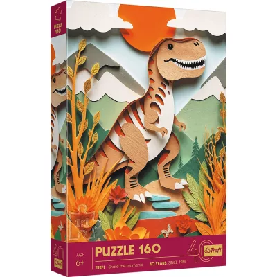 Puzzle z efektem 3D 160 el. 40-lecie Dinozaur Trefl 40048 Puzzle z efektem 3D 160 el. 40-lecie Dinozaur Trefl 40048