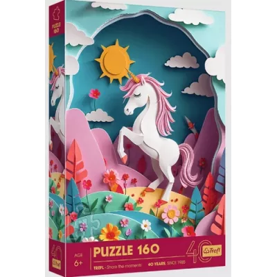 Puzzle z efektem 3D 160 el. 40-lecie Jednorożec Trefl 40047