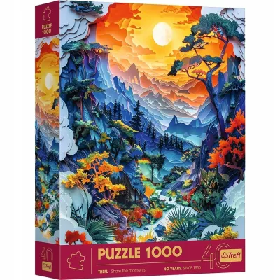 Puzzle z efektem 3D 1000 el. 40-lecie Dolina Trefl 40045 Puzzle z efektem 3D 1000 el. 40-lecie Dolina Trefl 40045