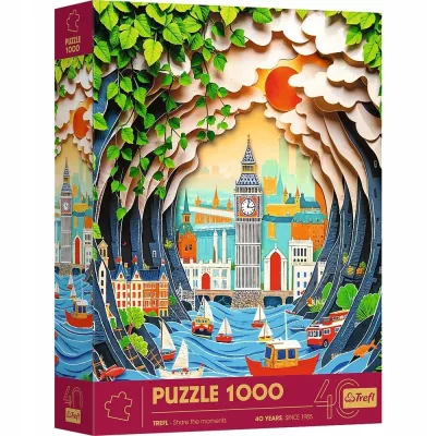 Puzzle z efektem 3D 1000 elementów 40-lecie Londyn Trefl 40043 Puzzle z efektem 3D 1000 elementów 40-lecie Londyn Trefl 40043
