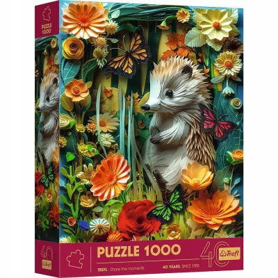 Puzzle z efektem 3D 1000 el. 40-lecie Jeż Trefl 40042 Puzzle z efektem 3D 1000 el. 40-lecie Jeż Trefl 40042