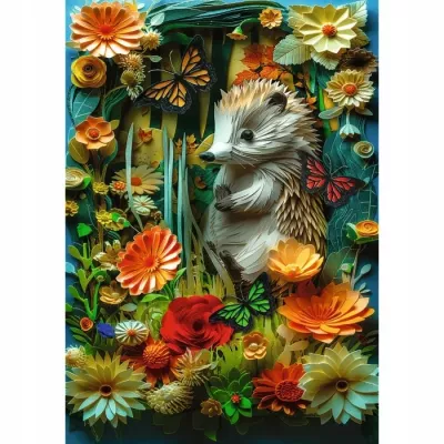 Puzzle z efektem 3D 1000 el. 40-lecie Jeż Trefl 40042 Puzzle z efektem 3D 1000 el. 40-lecie Jeż Trefl 40042