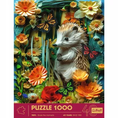 Puzzle z efektem 3D 1000 el. 40-lecie Jeż Trefl 40042 Puzzle z efektem 3D 1000 el. 40-lecie Jeż Trefl 40042
