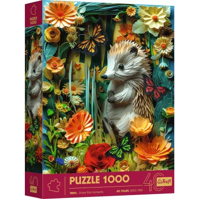 Puzzle z efektem 3D 1000 el. 40-lecie Jeż Trefl 40042 Puzzle z efektem 3D 1000 el. 40-lecie Jeż Trefl 40042