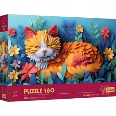 Puzzle z efektem 3D 160 el. 40-lecie Kotek Trefl 40049 Puzzle z efektem 3D 160 el. 40-lecie Kotek Trefl 40049