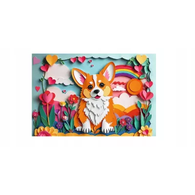 Puzzle z efektem 3D 160 el. 40-lecie Piesek Corgi Trefl 40050 Puzzle z efektem 3D 160 el. 40-lecie Piesek Corgi Trefl 40050