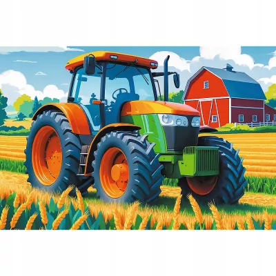 Puzzle 60 el. Pojazd rolnika traktor Trefl 16492 Puzzle 60 el. Pojazd rolnika traktor Trefl 16492