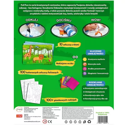 Skillmatics Foil Fun zestaw kreatywny Świat zwierząt Trefl 62604 Skillmatics Foil Fun zestaw kreatywny Świat zwierząt Trefl 62604