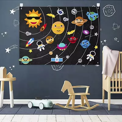 Edukacyjna Mata Filcowa Montessori Układ Słoneczny Kosmos Tablica na Rzepy Edukacyjna Mata Filcowa Montessori Układ Słoneczny Kosmos Tablica na Rzepy