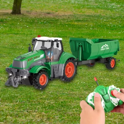 TRAKTOR Z PRZYCZEPĄ ZdalnieSTEROWANY AkumulatorŁADOWARKA zwierzęta QH205-2D TRAKTOR Z PRZYCZEPĄ ZdalnieSTEROWANY AkumulatorŁADOWARKA zwierzęta QH205-2D