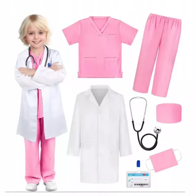 Zestaw Kostiumowy dla Pediatry Idealny Strój Lekarz pielęgniarka dla Dzieci Zestaw Kostiumowy dla Pediatry Idealny Strój Lekarz pielęgniarka dla Dzieci