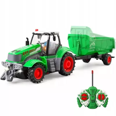 TRAKTOR Z PRZYCZEPĄ ZdalnieSTEROWANY AkumulatorŁADOWARKA zwierzęta QH205-2D TRAKTOR Z PRZYCZEPĄ ZdalnieSTEROWANY AkumulatorŁADOWARKA zwierzęta QH205-2D
