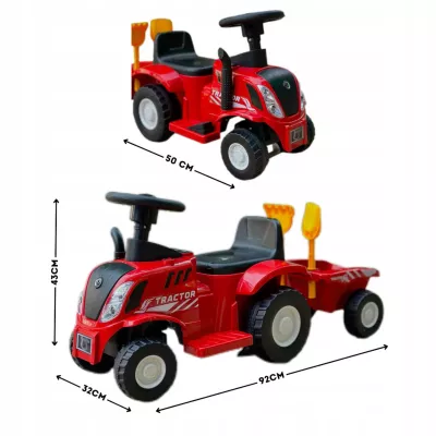 Jeżdzik traktor z przyczepą dla dzieci dźwięki Z220C Jeżdzik traktor z przyczepą dla dzieci dźwięki Z220C