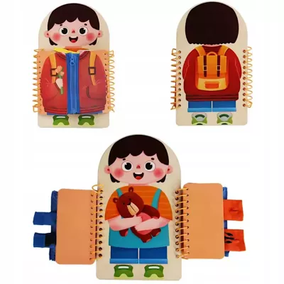 Edukacyjna tablica Montessori guziki suwaki rzepy naukaUbierania dla dzieci Edukacyjna tablica Montessori guziki suwaki rzepy naukaUbierania dla dzieci