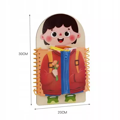 Edukacyjna tablica Montessori guziki suwaki rzepy naukaUbierania dla dzieci Edukacyjna tablica Montessori guziki suwaki rzepy naukaUbierania dla dzieci