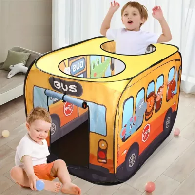 Duży namiot dla dzieci do zabawy Wesoły Autobus samo rozkładający się Duży namiot dla dzieci do zabawy Wesoły Autobus samo rozkładający się