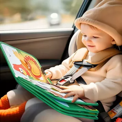 Sensoryczna książeczka dla dzieci farma zwierzątka na rzepy Montessori Sensoryczna książeczka dla dzieci farma zwierzątka na rzepy Montessori