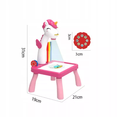 Zestaw 3 Projektorów do Rysowania – Jednorożec, Miś, Dinozaur Zestaw 3 Projektorów do Rysowania – Jednorożec, Miś, Dinozaur