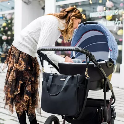 Torba dla mamy do wózka COCO Babyono 1516 czarna – elegancja i funkcjo Torba dla mamy do wózka COCO Babyono 1516 czarna – elegancja i funkcjo