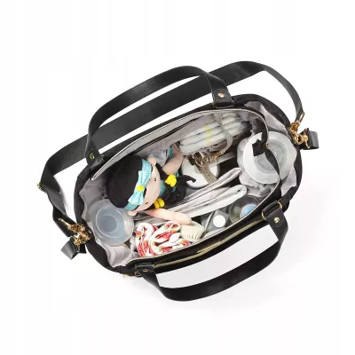 Torba dla mamy do wózka COCO Babyono 1516 czarna – elegancja i funkcjo Torba dla mamy do wózka COCO Babyono 1516 czarna – elegancja i funkcjo