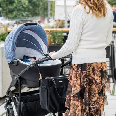 Torba dla mamy do wózka COCO Babyono 1516 czarna – elegancja i funkcjo Torba dla mamy do wózka COCO Babyono 1516 czarna – elegancja i funkcjo