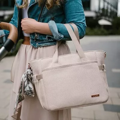 Torba BabyOno CARMEN beżowa – stylowa torba dla mamy do wózka Torba BabyOno CARMEN beżowa – stylowa torba dla mamy do wózka