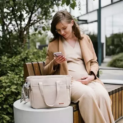 Torba BabyOno CARMEN beżowa – stylowa torba dla mamy do wózka Torba BabyOno CARMEN beżowa – stylowa torba dla mamy do wózka