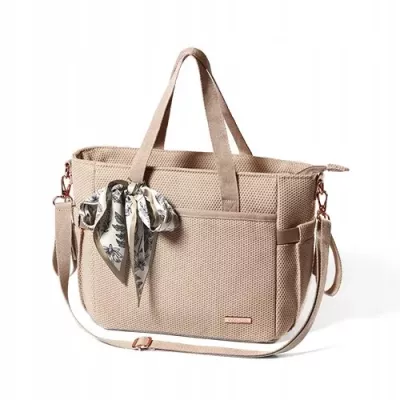 Torba BabyOno CARMEN beżowa – stylowa torba dla mamy do wózka Torba BabyOno CARMEN beżowa – stylowa torba dla mamy do wózka